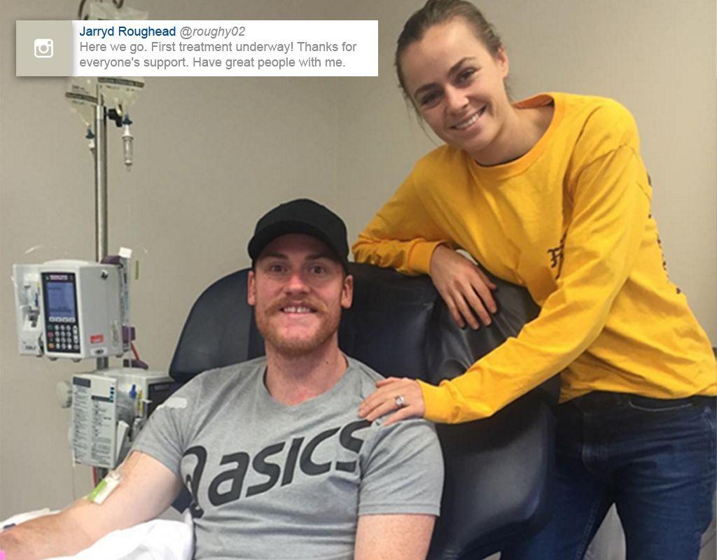 Jarryd Roughead with his wife Sarah. (Supplied)