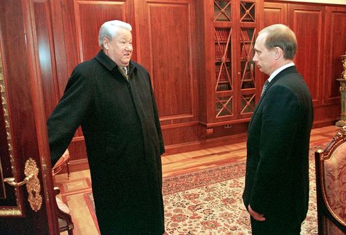 Boris Yeltsin with Vladimir Putin