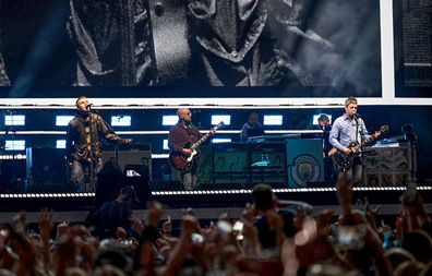Oasis first reunion concert in Cardiff, Liam Gallagher and Noel Gallagher