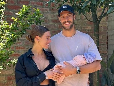 AFL star Kyle Langford welcomes first child with partner Lulu