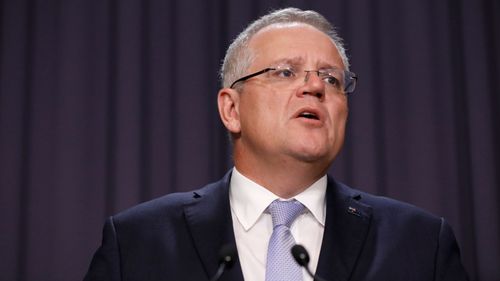 Prime Minister Scott Morrison announcing a travel ban to South Korea.