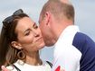Duke and Duchess kiss at polo match