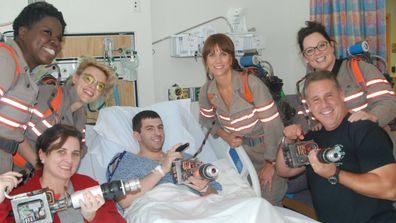 Kristen Wiig, Melissa McCarthy, Kate McKinnon and Leslie Jones paid a visit to the Floating Hospital for Children at Tufts Medical Centre in Boston on Saturday. (Facebook)