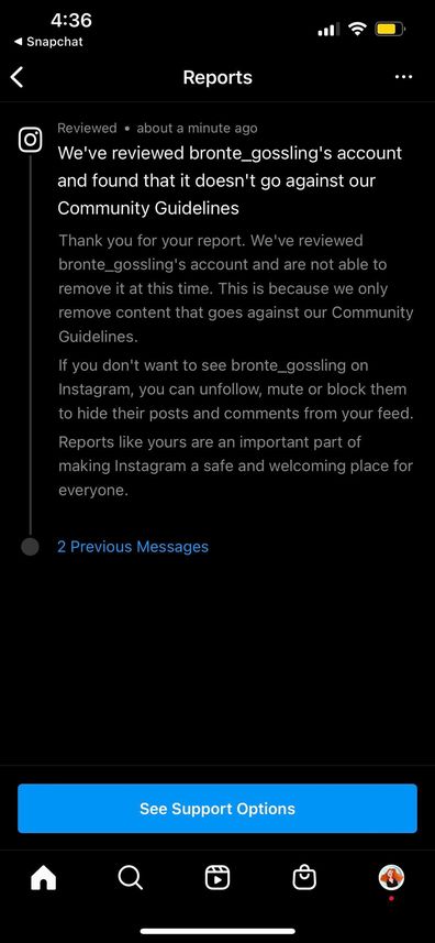 Scam account Instagram report