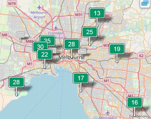 Melbourne's air quality at 9am looked healthier than Sydney's. Picture: 9NEWS