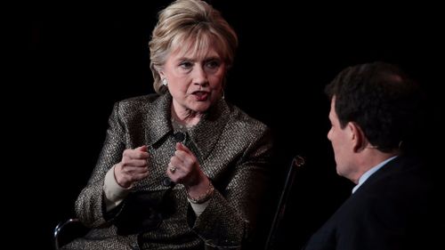 Mrs Clinton spoke at the Women in the World Summit in New York. (Getty Images)