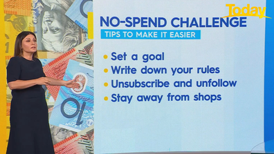 Effie Zahos' tips to making the no-spend challenge easier. 