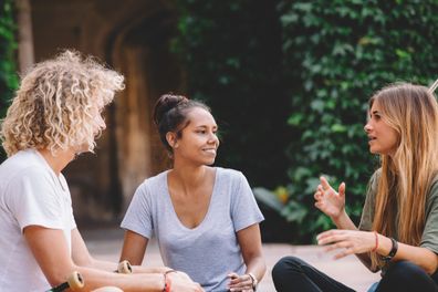 Friends talking. Women talking