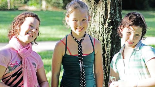 Matt Golinski's daughters - twins Sage and Willow, and Starlia. (Supplied)