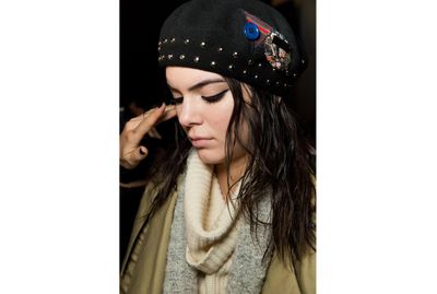 <p>At Marc by Marc Jacobs, mousse was used to create wet waves. A beanie on top made this a perfect wild weather go-to.</p>