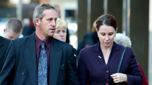 Craig Folbigg leaves Darlinghurst Courts in 2003 with his then fiance Helen.