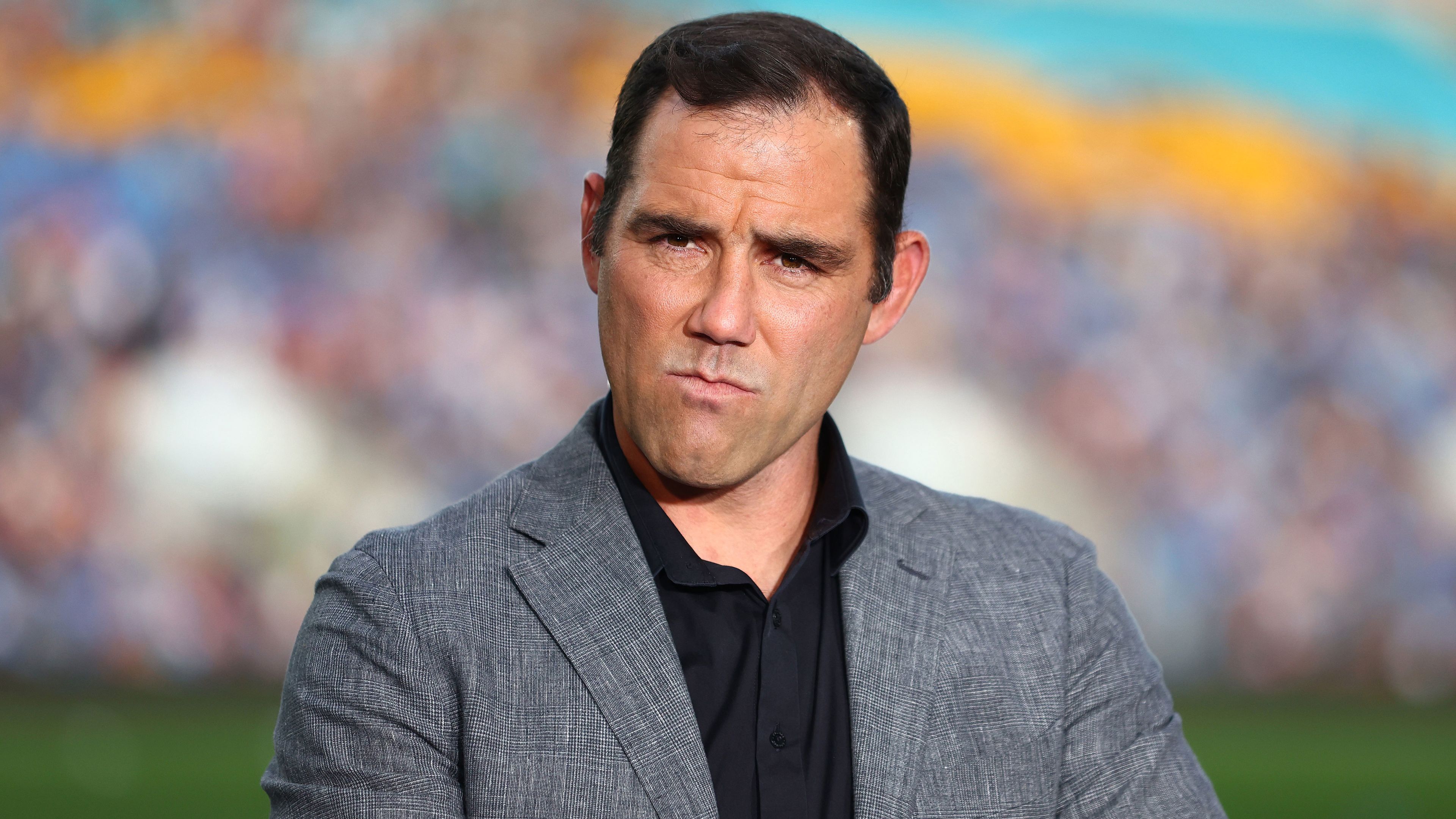 Cameron Smith pictured in his commentary role for Nine.