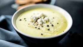Creamy broccoli and cauliflower soup