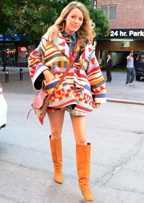 Blake Lively's baby bump debut in New York last week. (Getty Images)