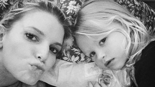Jessica Simpson with her daughter. (Instagram)