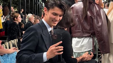 Count Nikolai of Monpezat and girlfriend Benedikte Thoustrup at Australian Fashion Week, May 12 2025.