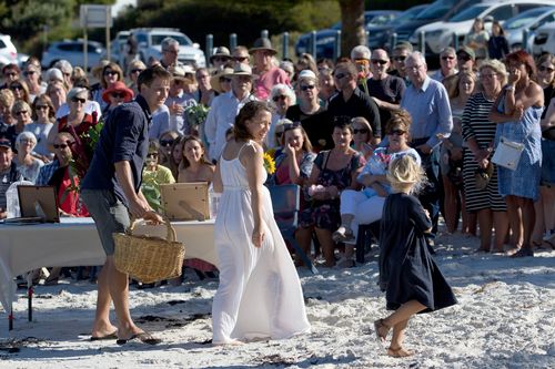 The funeral was held at Boat Harbour Beach in Tasmania. (Caters)