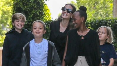 Angelina Jolie, Knox Jolie-Pitt, Shiloh Jolie-Pitt, Zahara Jolie-Pitt and Vivienne Jolie-Pitt