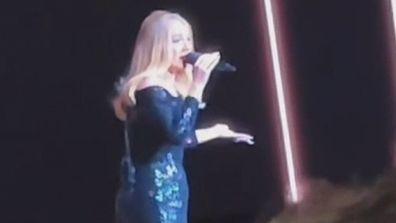 Adele brought to tears by audience member at Las Vegas concert.
