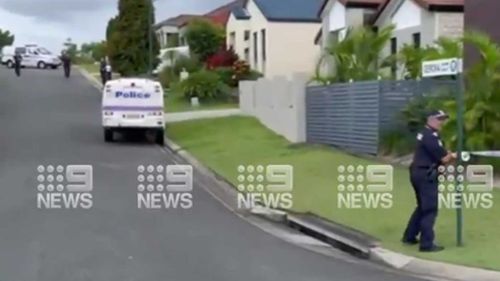 Police cordon off a Gold Coast street.