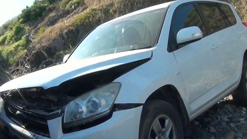 The car came close to rolling into the ocean.