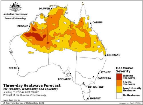Une vague de chaleur au début de l'été est en route pour une vaste partie du nord du pays, avec des zones aussi loin au sud que Brisbane pour voir une explosion de températures élevées.