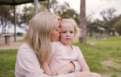 Brooke Hammond with her youngest daughter.