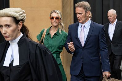 Craig McLachlan and Vanessa Scammell enter the Supreme Court   on Tuesday May 10.