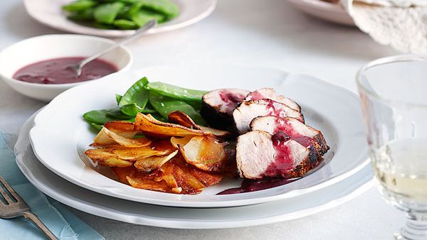 Sally's black cherry pork tenderloin