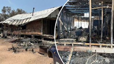 Johann and Marietta Lottering Tara residence destroyed by bushfire.