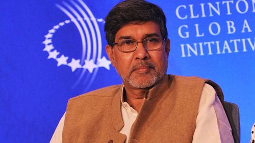 Kailash Satyarthi at a human trafficking special session during the 2009 Clinton Global Initiative. (Getty)