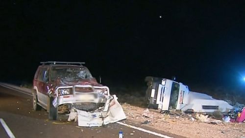 One person is dead and another is fighting for their life after the horror smash in South Australia's far north. (9NEWS)