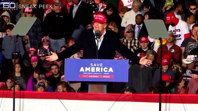 Donald Trump speaks at a rally