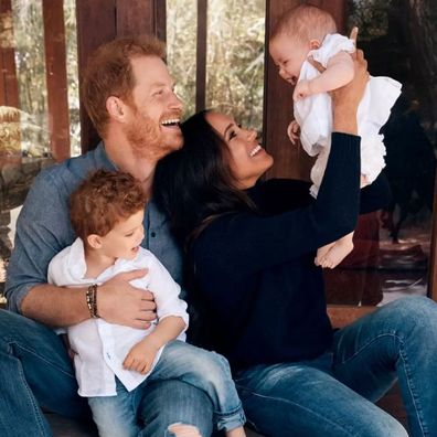 Meghan and Prince Harry's 2021 Christmas card, featuring Archie and Lilibet