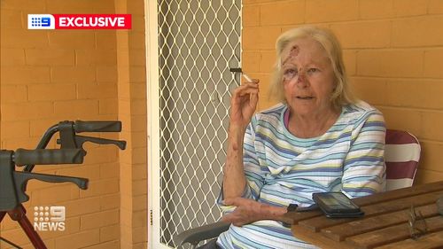 A 70-year-old woman has fought off two 'would be thieves' after they ambushed her for cigarettes as she sat alone on the verandah of her Perth home.