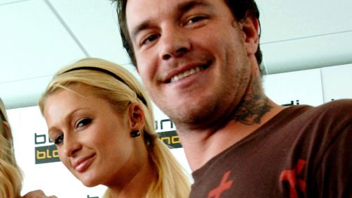 Abberton pictured with Paris Hilton at a promotional event in Sydney in 2007. (AAP)