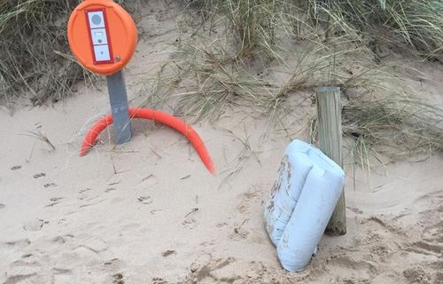 Cushion on the beach at Surtainville