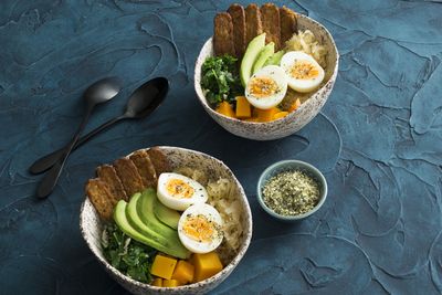 Thermomix's pumpkin, kale and tempeh breakfast bowl