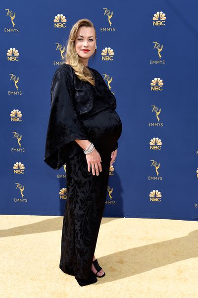 Aussie actress Yvonne Strahovski at the 70th Annual Emmy Awards