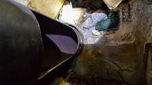 They used power tools to cut through the pipes. (Office of the Governor)