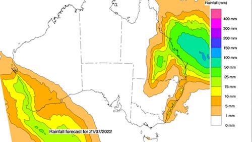 Rain radar for Thursday July 21