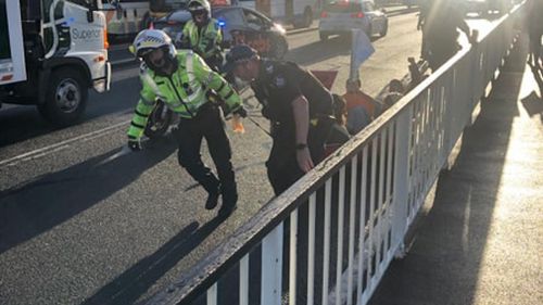 190627 Brisbane climate protest Extinction Rebellion Victoria Bridge blocked crime news Queensland