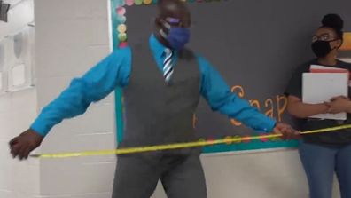 US school principal Dr Quentin Lee in coronavirus parody song  'Can't Touch This'