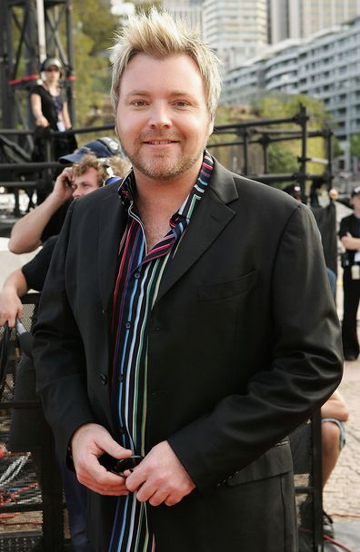 Kyle Sandilands arrives for the finale of the 2005 Australian Idol at the Sydney Opera House on November 21, 2005 in Sydney, Australia.  