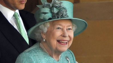 Queen Elizabeth II attends a ceremony to mark her official birthday at Windsor Castle on June 13, 2020 in Windsor, England.