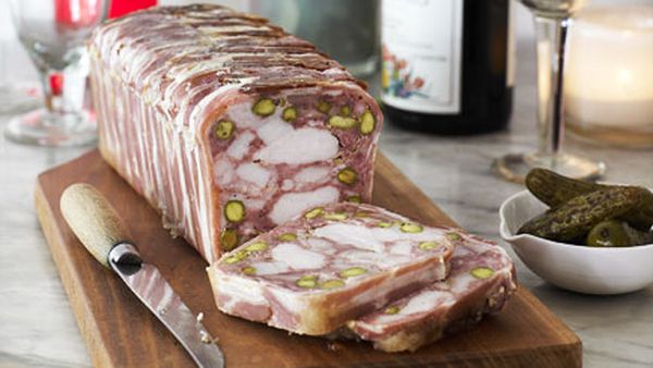 Rabbit and pistachio terrine