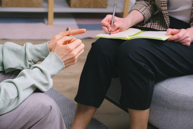 Woman in doctor's office