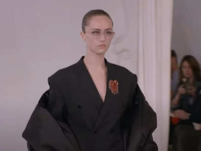 Ella Emhoff walks for Balenciaga at Paris Fashion Week 2021