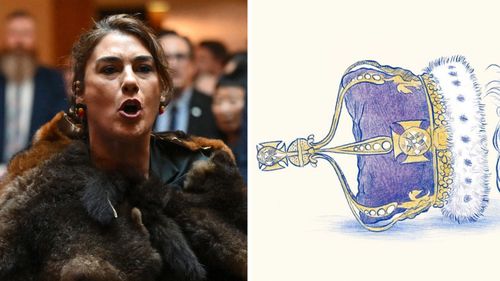 Thorpe (left) and a cropped excerpt from the image that was shared on her social media (right).