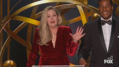 Married with Children star Christina Applegate walked on stage at the Emmys with the aid of a walking stick following her Multiple Sclerosis (MS) diagnosis